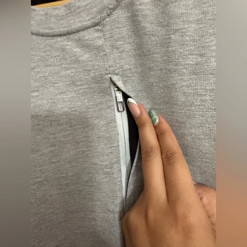 Lululemon City Sweat Crew in Heathered Ultra Light Grey